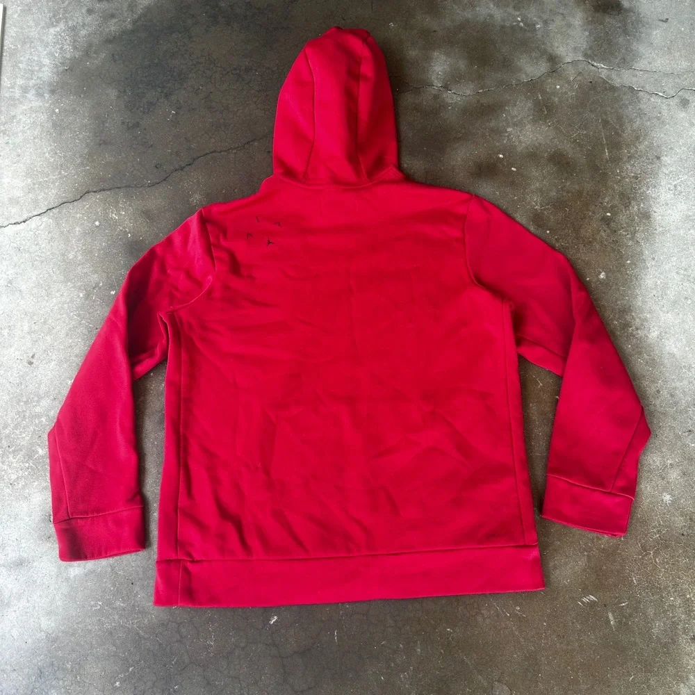 Jordan Hoodie Mens Medium Red Excellent Jumpman Air Pullover Graphic Sweatshirt